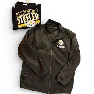 NWT Men’s XL Steelers Black Jacket & matching Shirt size large